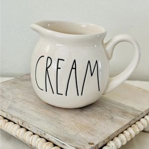 Magenta•Pre-Rae Dunn Having Her Own Line•Farmhouse Creamer Spelling CREAM•3.75”H